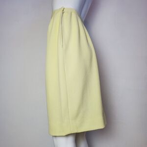 Vintage 60s Pastel Yellow Pencil Skirt